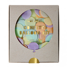 Kit Balões Transparentes com Confetis Pastel